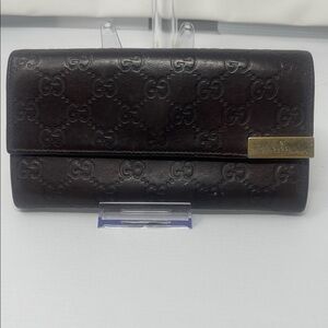 GUCCI Brown Guccissima Leather Wallet